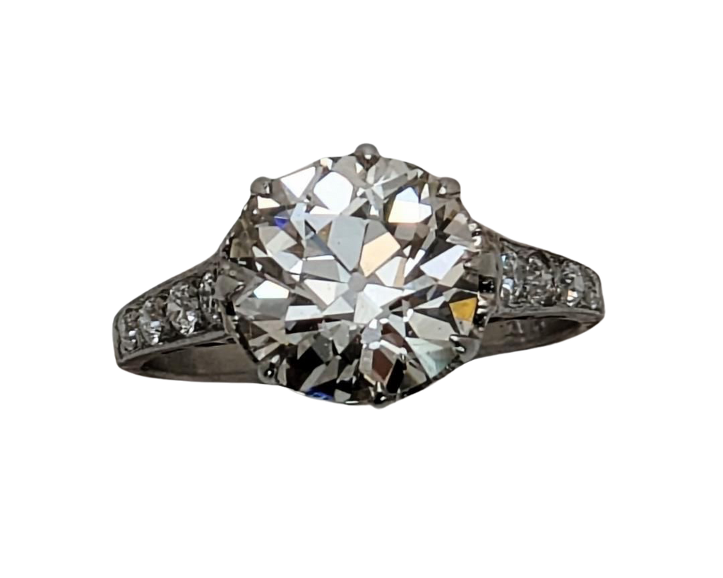 3.04ctw Diamond Art Deco Ring - Platinum