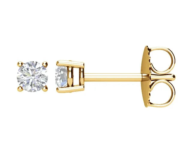 0.25ct Diamond Stud Earrings - Yellow Gold