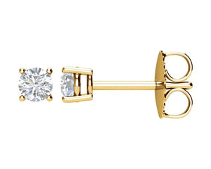 0.25ct Diamond Stud Earrings - Yellow Gold