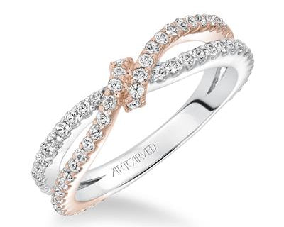0.70ct Knotted Anniversary Band - Two Tone