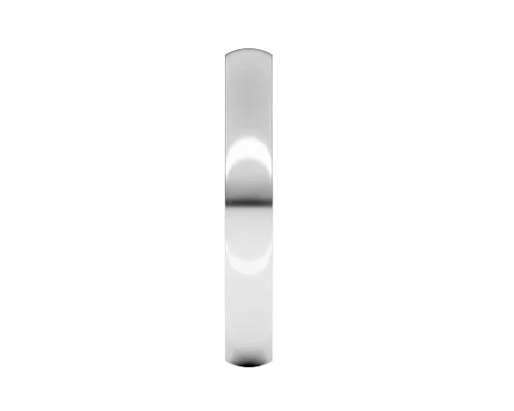Half Round Band 3mm - Platinum