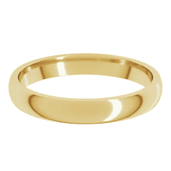 Half Round Band 3mm - Yellow Gold