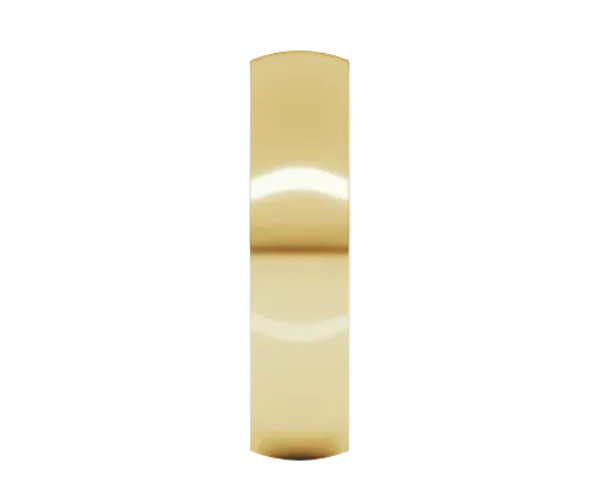 5mm Half Round Band - Yellow Gold