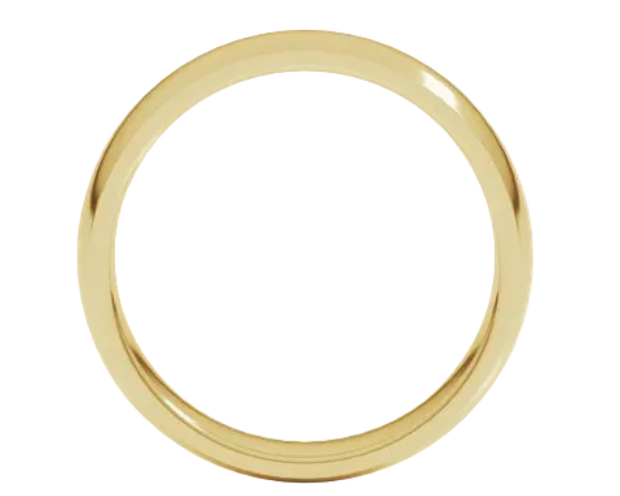 5mm Half Round Band - Yellow Gold