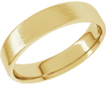 Satin Finish Flat Band 5mm - Yellow Gold