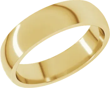 Half Round Band 5mm - Yellow Gold
