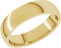 Half Round Band 5mm - Yellow Gold