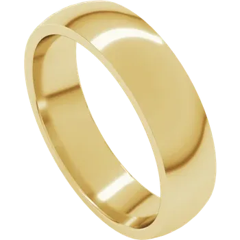 Half Round Band 5mm - Yellow Gold