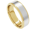 Satin Finish Flat Band 6mm - Two Tone