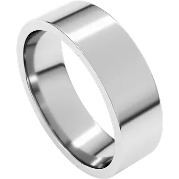 Flat Band 6mm - White Gold