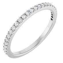 Load image into Gallery viewer, .17ctw French Pave Set Diamond Band - White Gold
