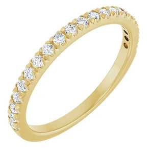 .23ctw French Pave Diamond Band - Yellow Gold