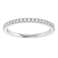 0.17ctw French Pave Set Diamond Band - White Gold