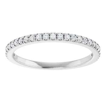 0.17ctw French Pave Set Diamond Band - White Gold