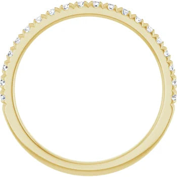 .23ctw French Pave Diamond Band - Yellow Gold
