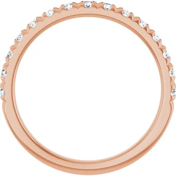 0.50ctw French Pave Diamond Band - Rose Gold