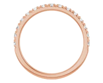 0.50ctw French Pave Diamond Band - Rose Gold