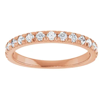 0.50ctw French Pave Diamond Band - Rose Gold