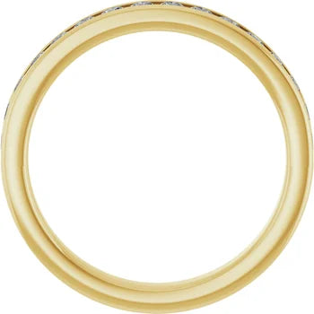 0.54ctw Channel Set Diamond Band - Yellow Gold