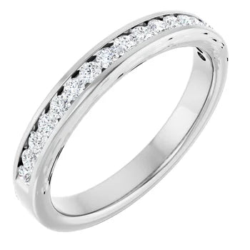 0.33ctw Channel Set Band - White Gold