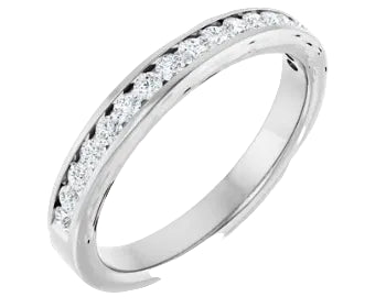 0.33ctw Channel Set Band - White Gold