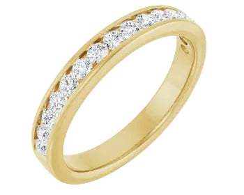 0.54ctw Channel Set Diamond Band - Yellow Gold