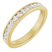 Load image into Gallery viewer, .44ctw Channel Set Diamond Band - Yellow Gold
