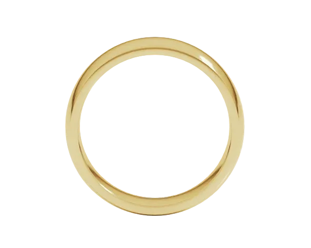 7mm Half Round Band - Yellow Gold
