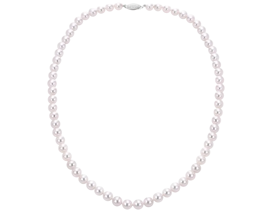 18" Akoya Pearl Necklace - White Gold