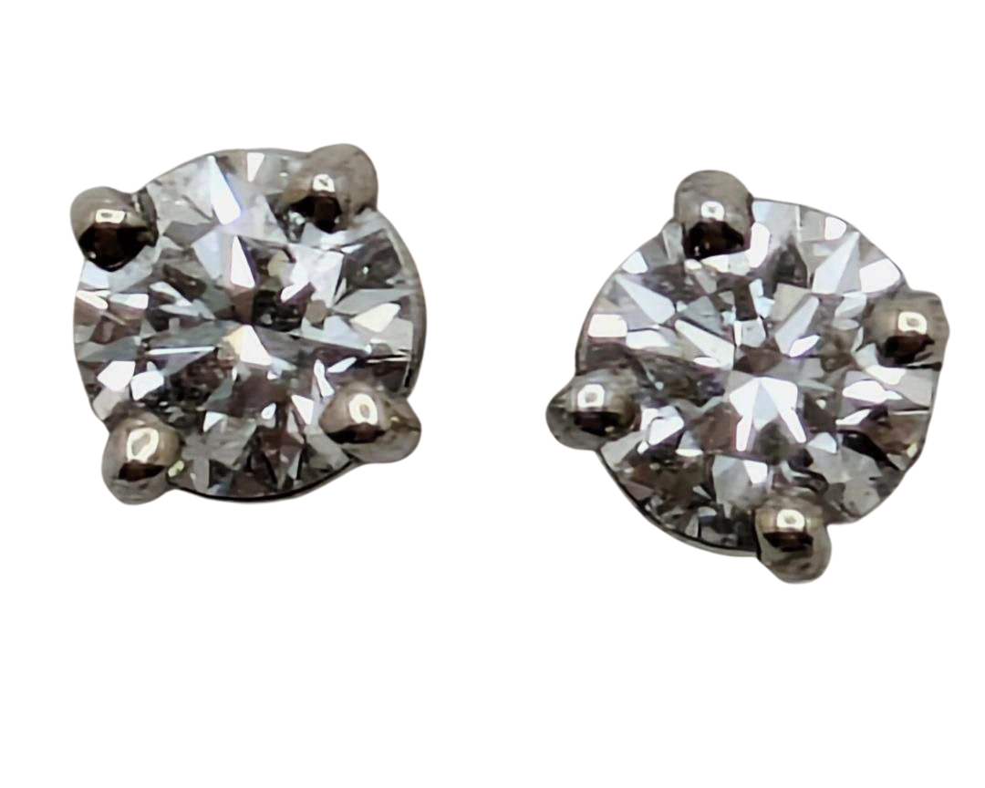Diamond Stud Earrings 0.40ctw - White Gold