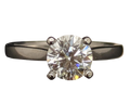 1.29 Round Cut Diamond Solitaire Ring - Platinum