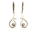 Diamond Accented Blooming Earrings - Yellow Gold