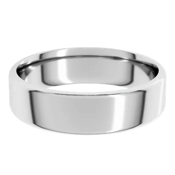 Comfort Fit Band 6mm - Platinum