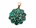 Emerald Cluster Pendant - Yellow Gold