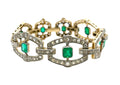 Emerald and Diamond Two-Tone Bracelet