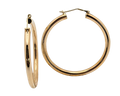 50.0 x 3.9mm Round Hoops - Yellow Gold