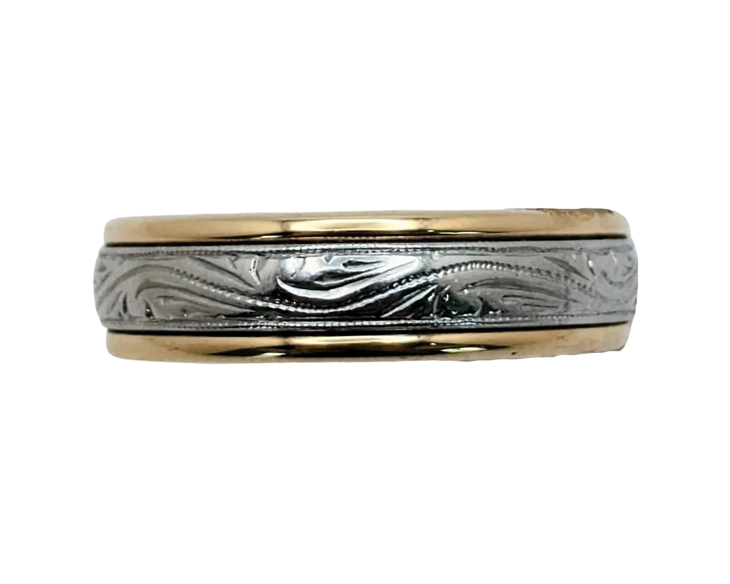 Benchmark Engraved Band - Two-Tone