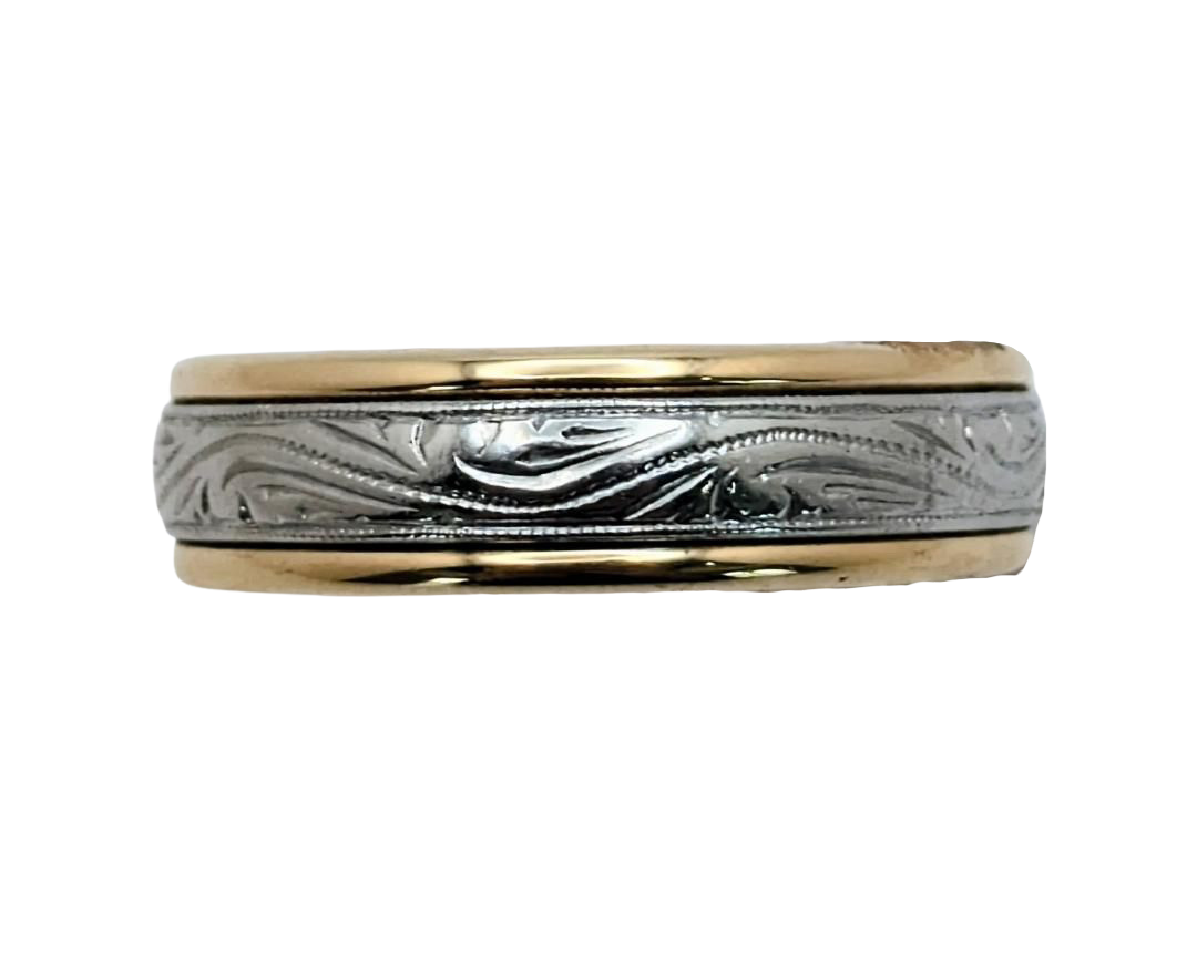 Benchmark Engraved Band - Two-Tone