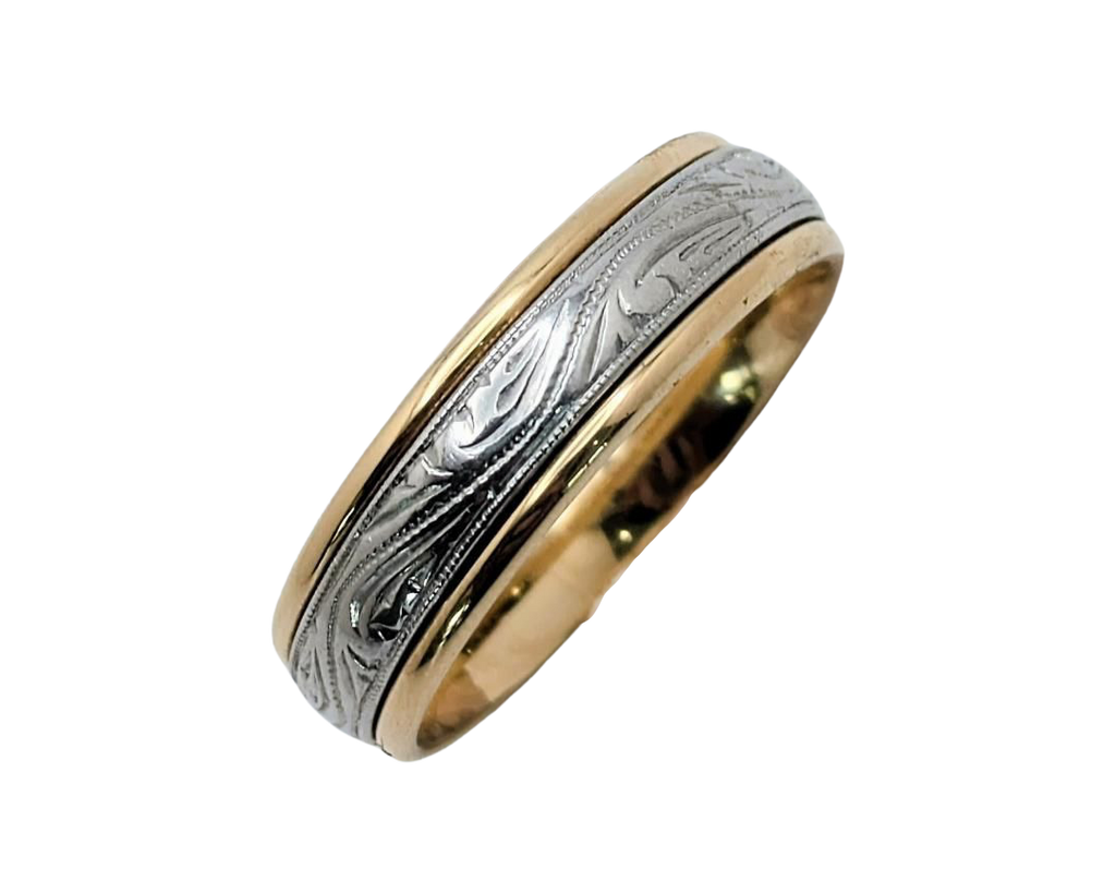 Benchmark Engraved Band - Two-Tone