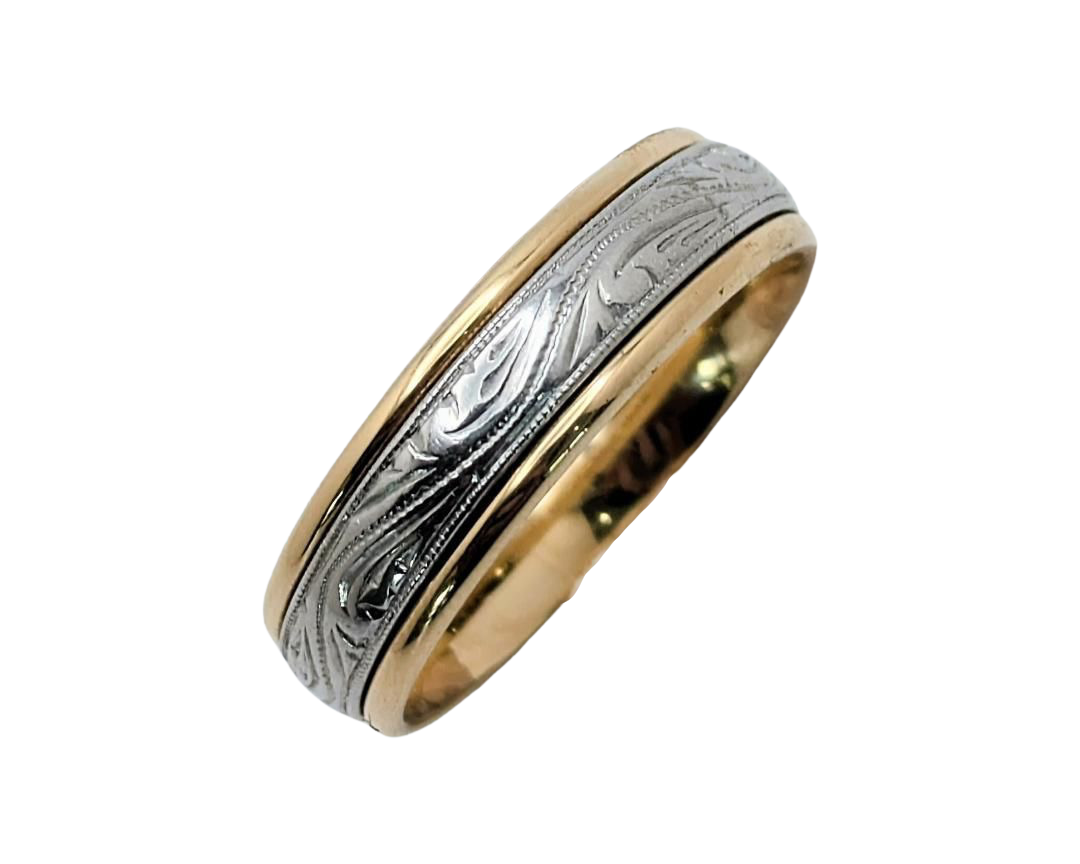 Benchmark Engraved Band - Two-Tone
