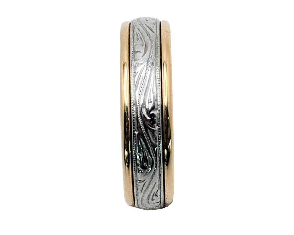 Benchmark Engraved Band - Two-Tone