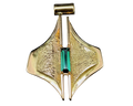 Contemporary Green Tourmaline Pendant - Yellow Gold