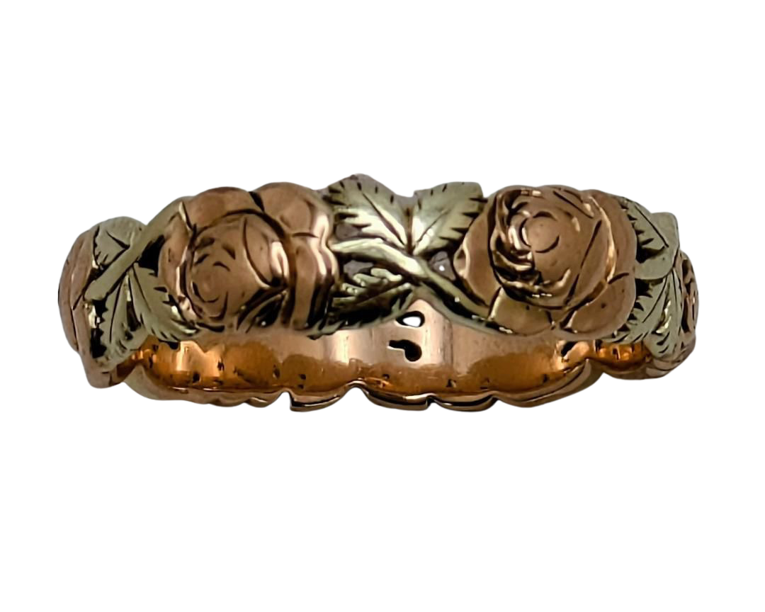 Mid-Century Jabel Rose Design Band - Two Tone