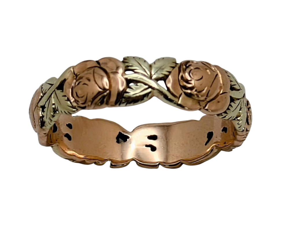 Mid-Century Jabel Rose Design Band - Two Tone