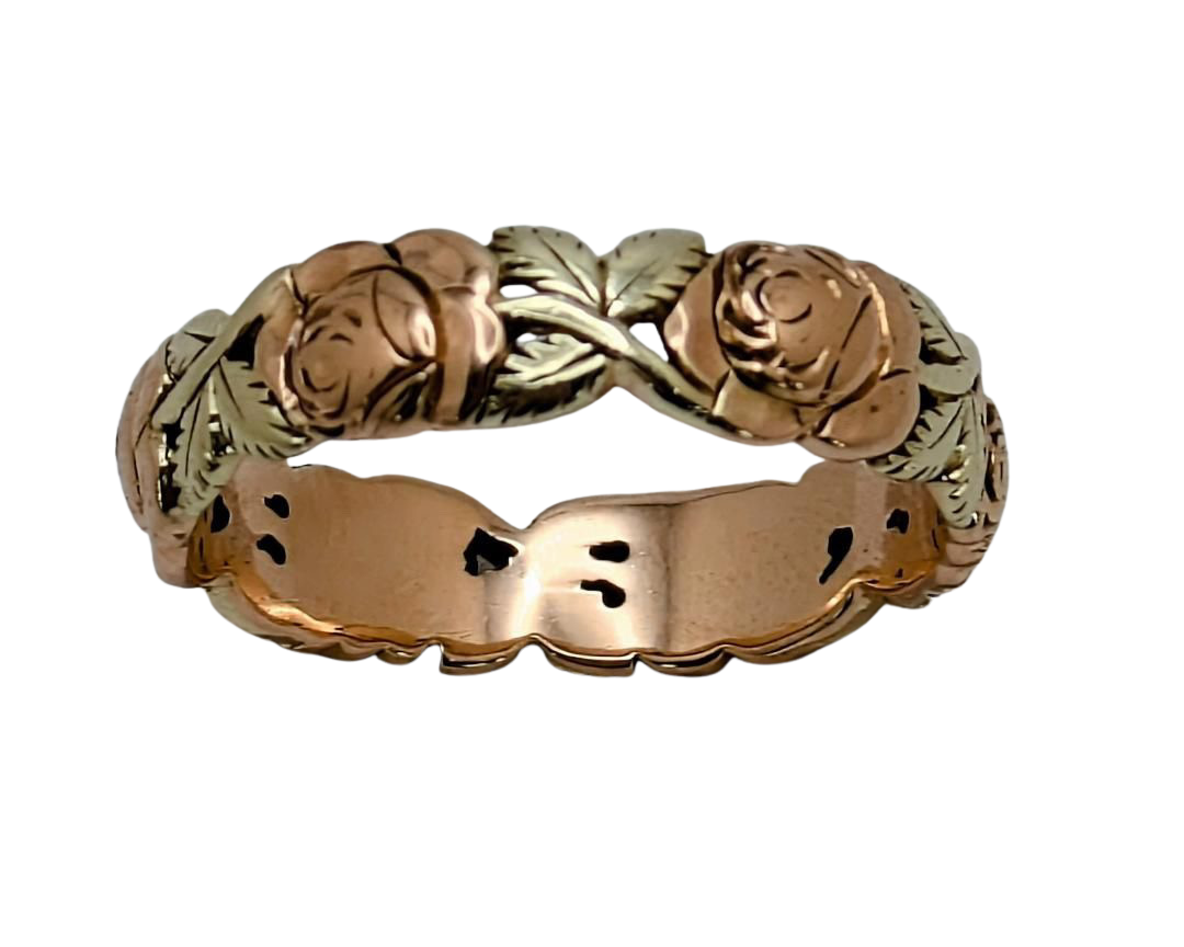 Mid-Century Jabel Rose Design Band - Two Tone