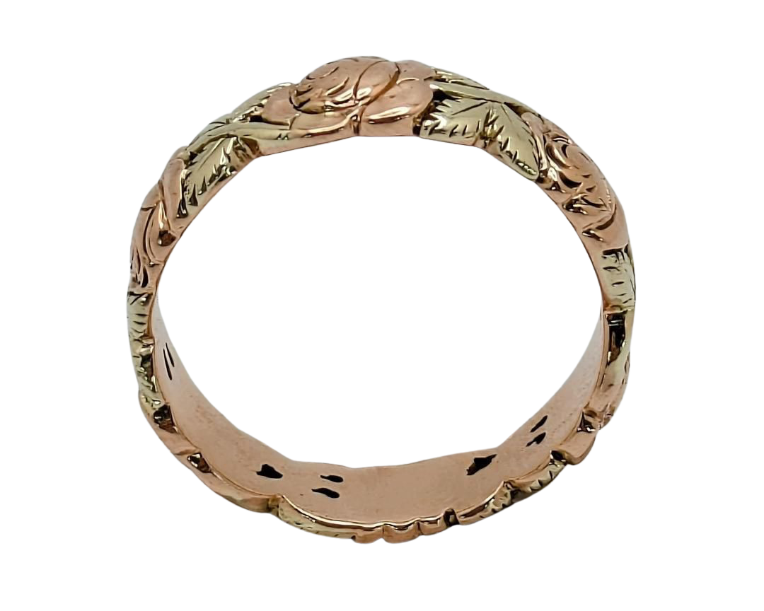 Mid-Century Jabel Rose Design Band - Two Tone