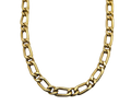 Alternating Oval Curb Link Necklace - Yellow Gold