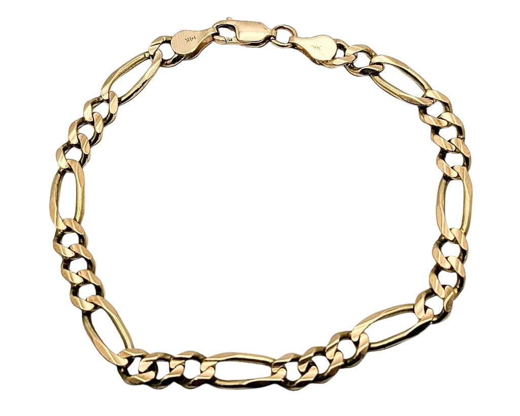 Figaro Bracelet - Yellow Gold