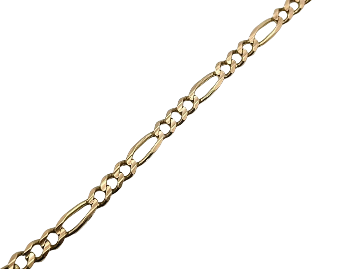 Figaro Bracelet - Yellow Gold