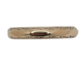Mid-Century Beveled Edge Band with Milgrain Details - Yellow Gold
